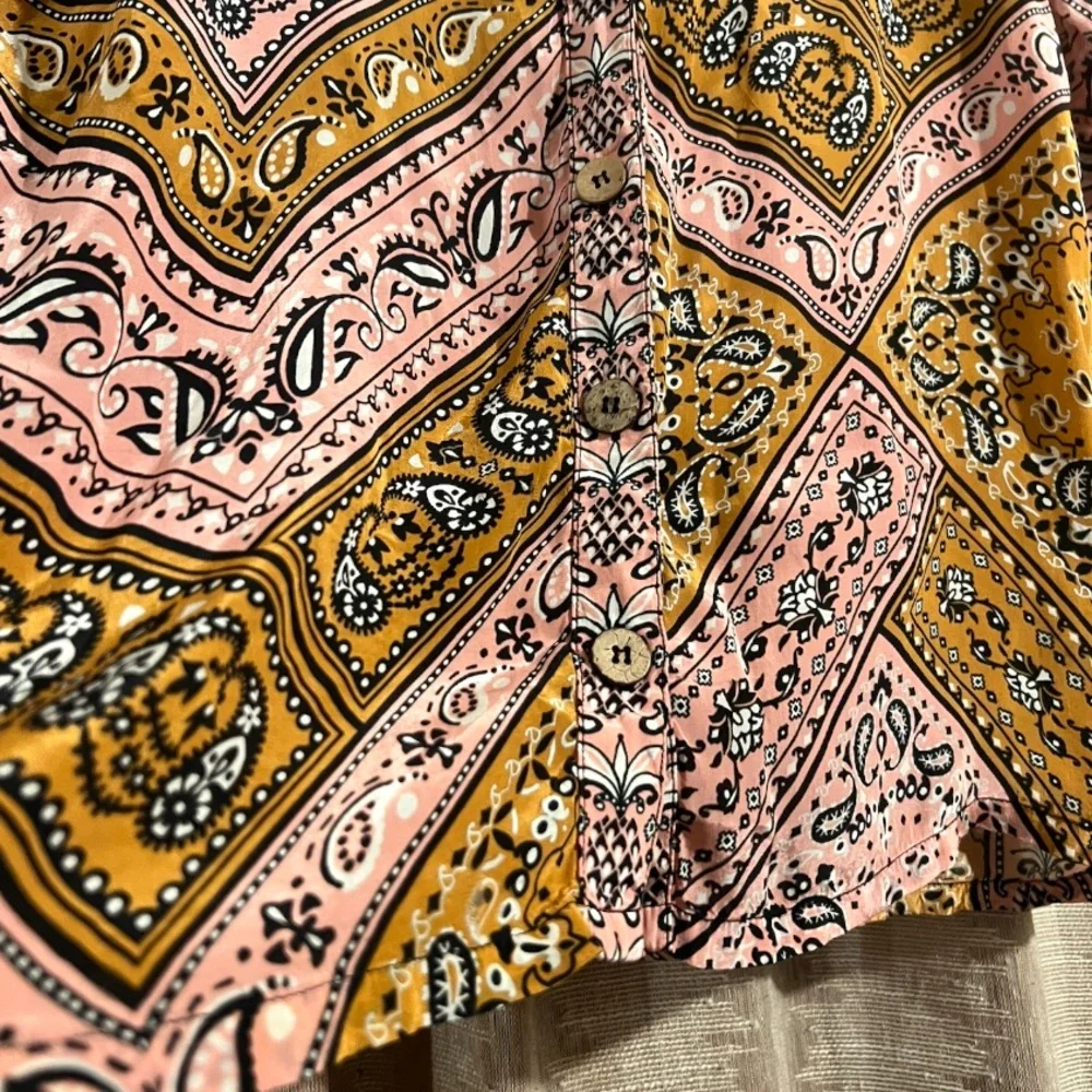 FARM Rio Paisley Buttondown Long Sleeve Shirt, NEW - Picture 7 of 13